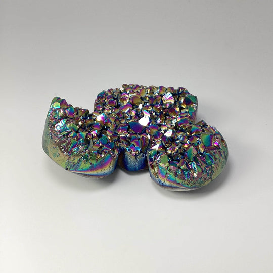 Rainbow Amethyst Druze Cluster Bear Carving - Rocks and Gems Canada