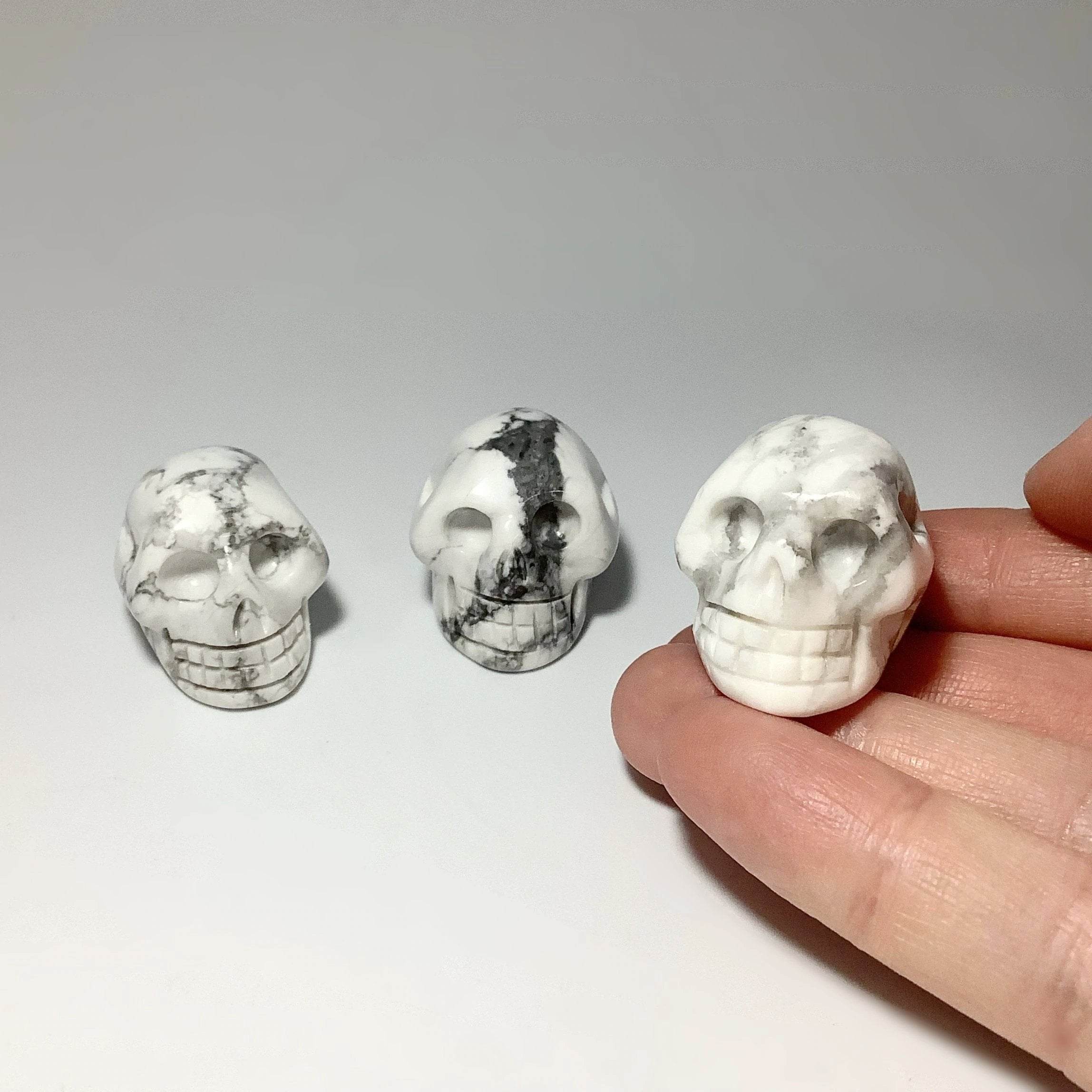 Carved Howlite Skull - Rocks and Gems Canada