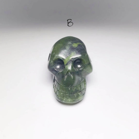 Carved Canadian Jade Skull - Rocks and Gems Canada