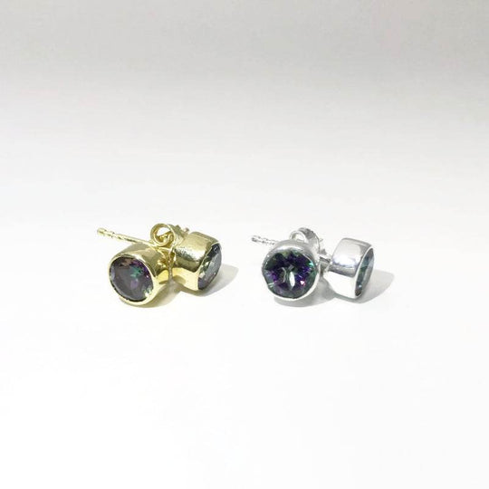 Mystic Topaz Stud Earrings - Rocks and Gems Canada