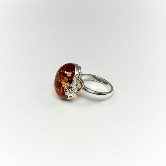 Cognac Amber Ring - Rocks and Gems Canada