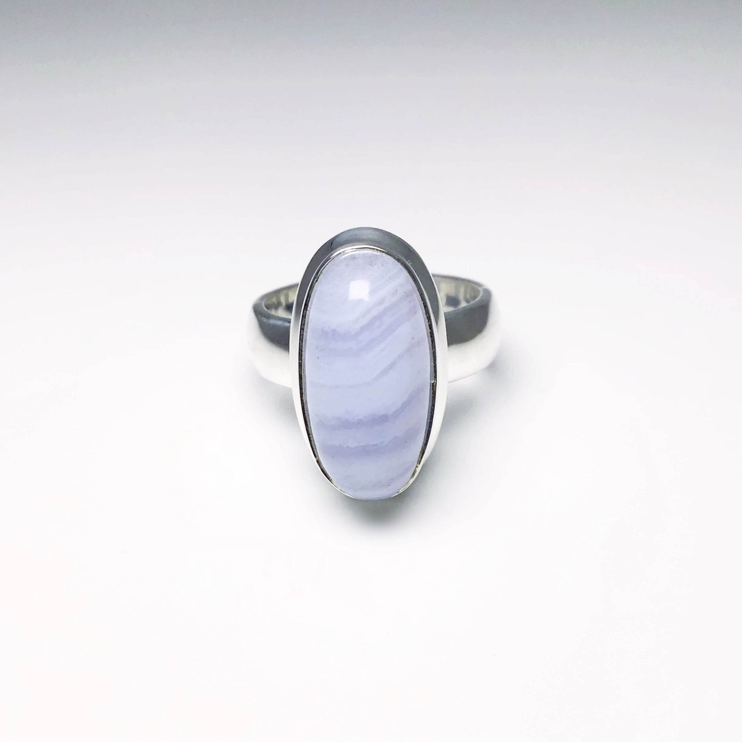Blue Lace Agate Ring - Rocks and Gems Canada