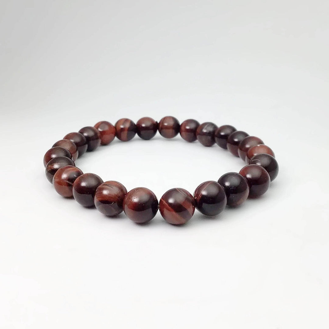Red Tiger Eye Beaded Bracelet - Rocks and Gems Canada