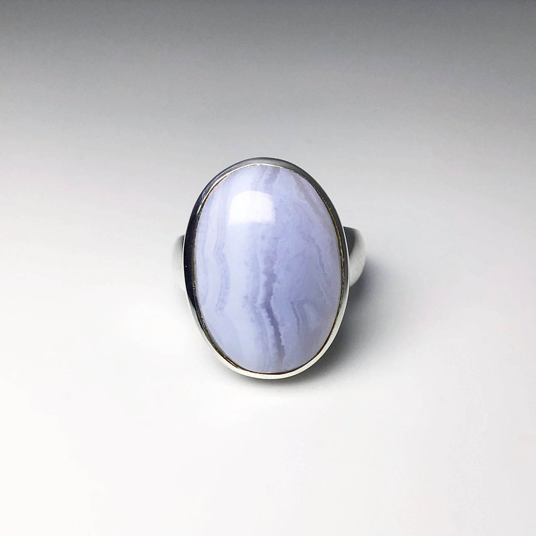 Blue Lace Agate Ring - Rocks and Gems Canada