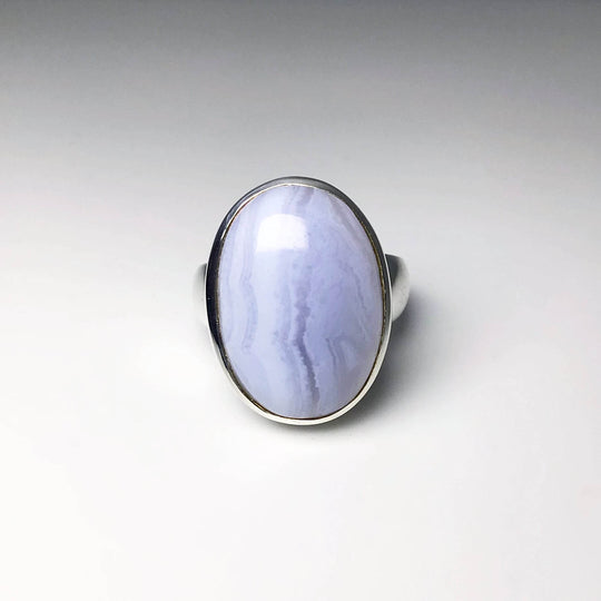 Blue Lace Agate Ring - Rocks and Gems Canada