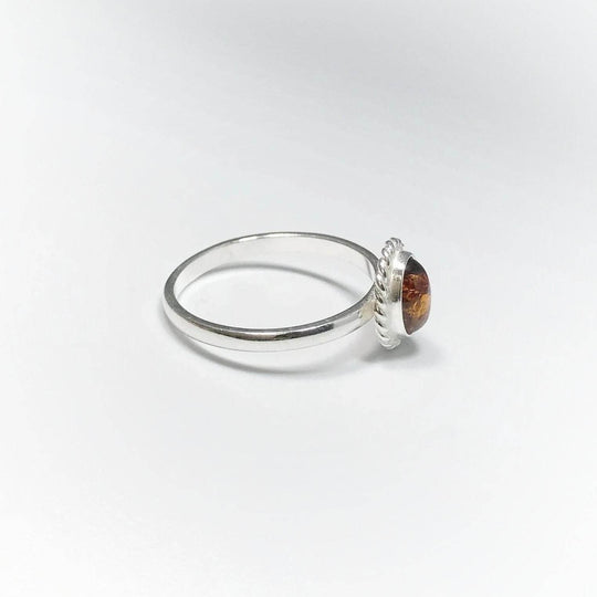 Cognac Amber Ring - Rocks and Gems Canada