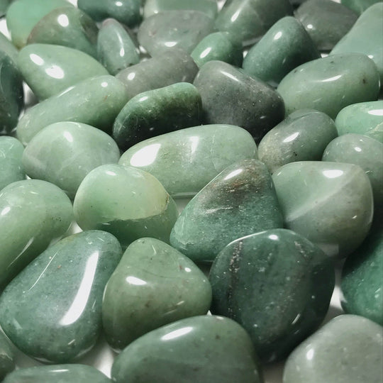 Green Aventurine Small Tumbles Pouch - Rocks and Gems Canada