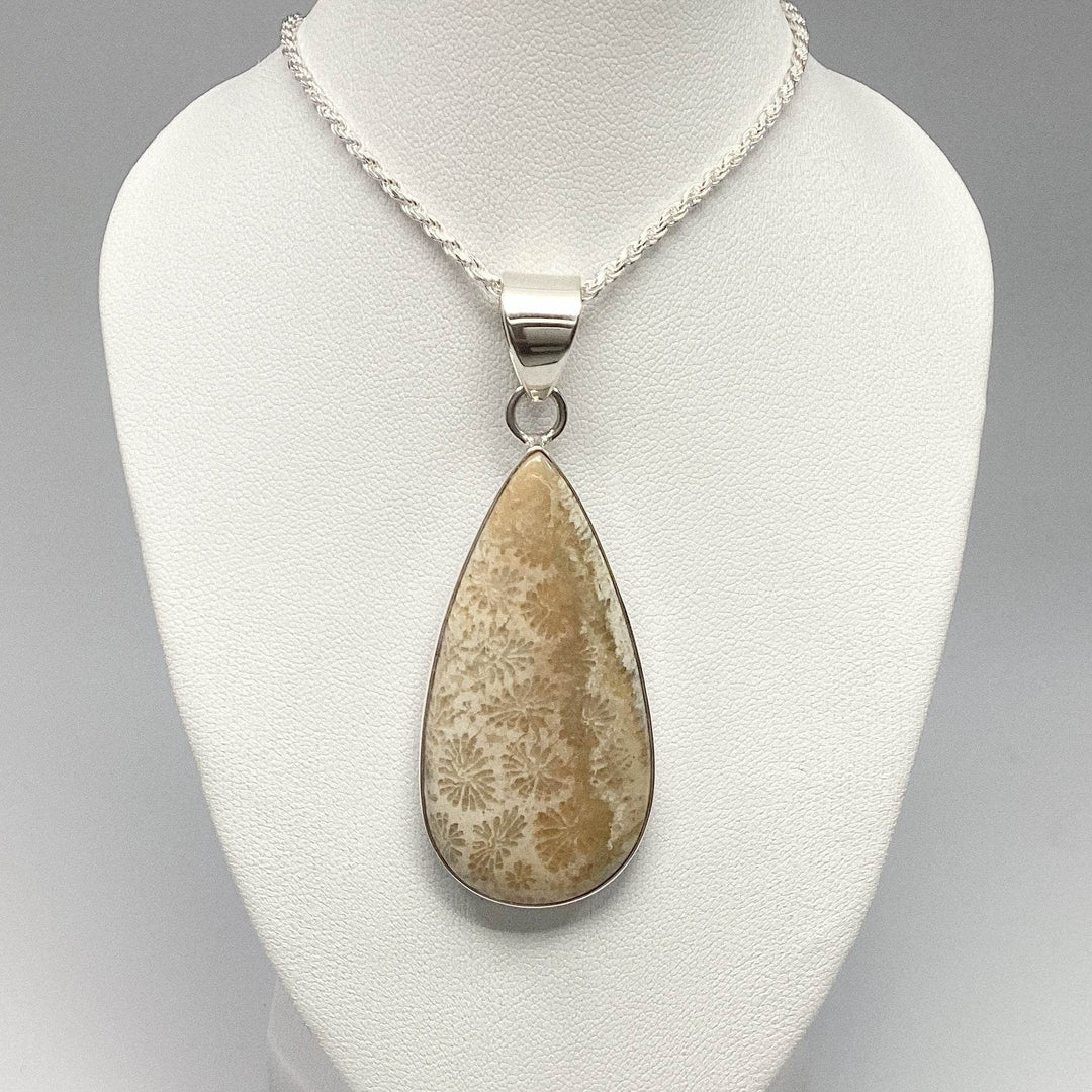 Fossilized Coral Pendant - Rocks and Gems Canada