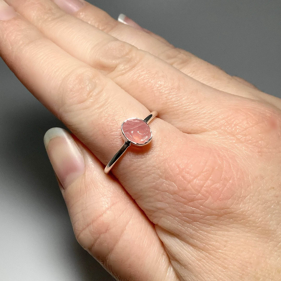 Raw Rose Quartz Ring - Rocks and Gems Canada