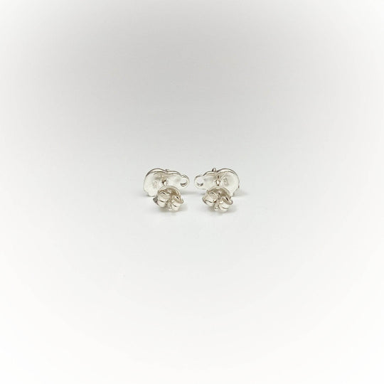 Green Amber Elephant Stud Earrings - Rocks and Gems Canada