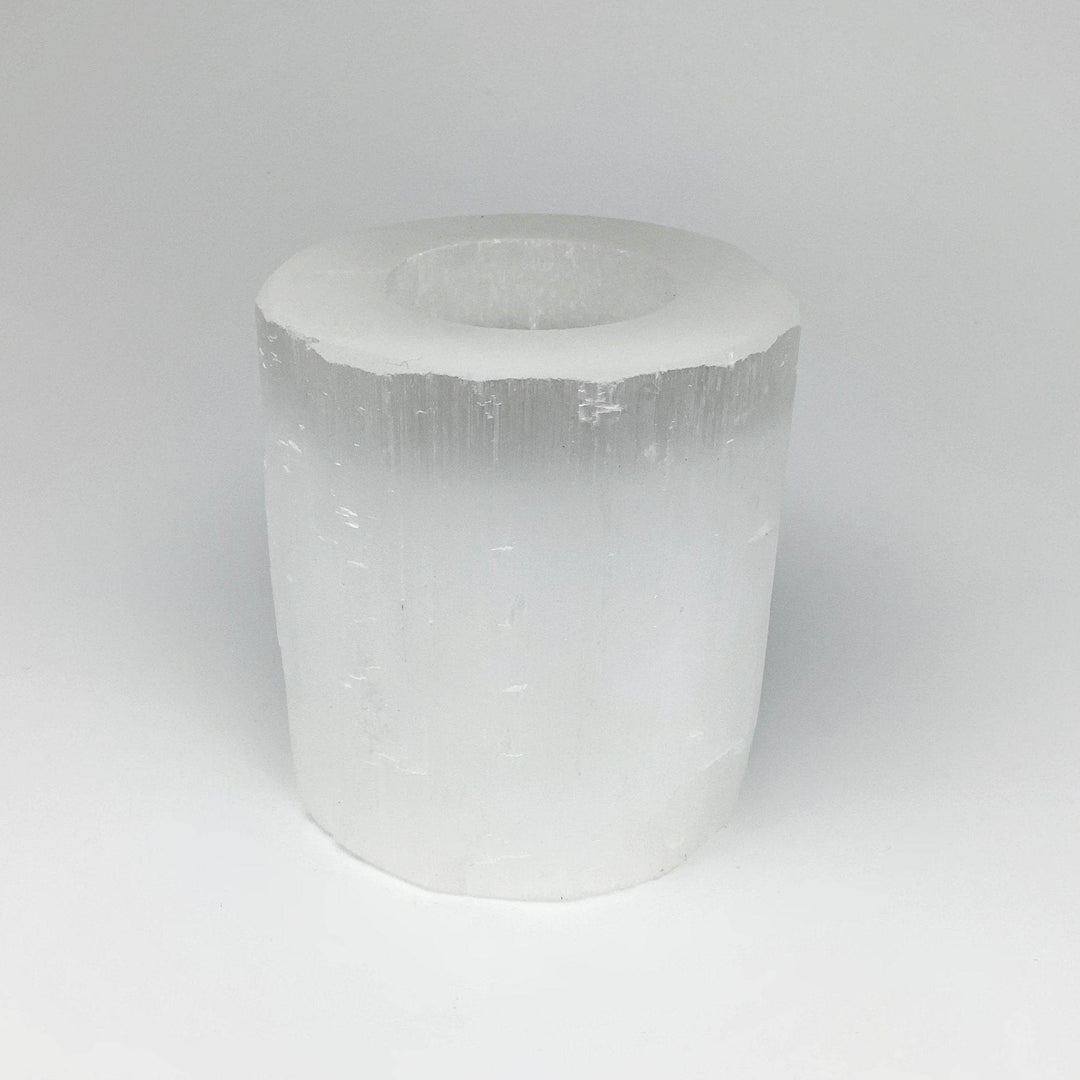 Selenite Candle Holder - Rocks and Gems Canada