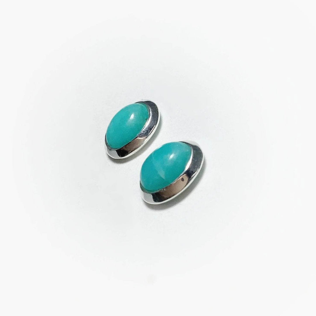 Amazonite Stud Earrings - Rocks and Gems Canada