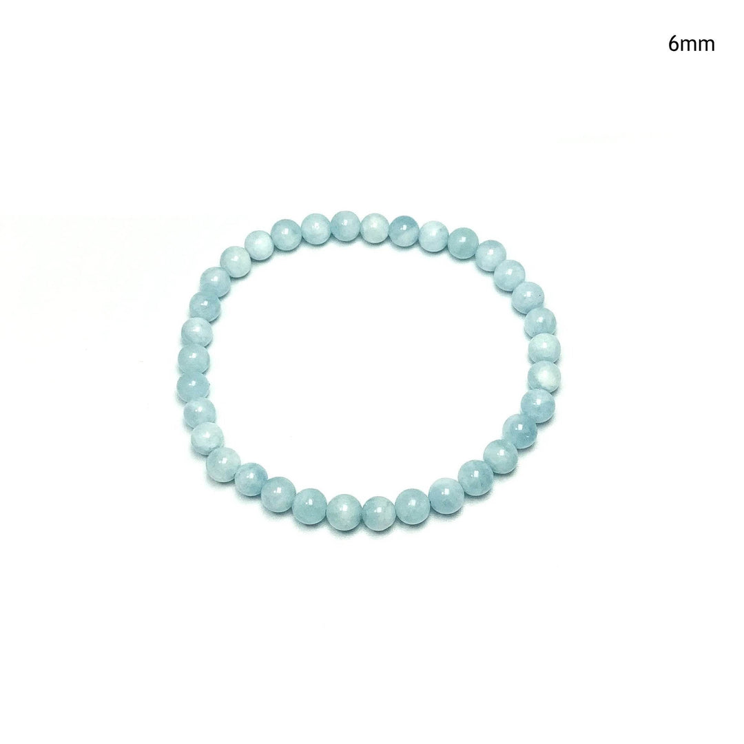 Aquamarine Beaded Bracelet - Rocks and Gems Canada