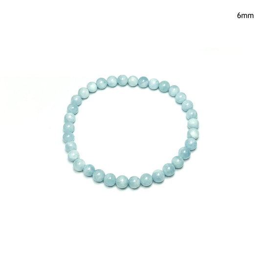 Aquamarine Beaded Bracelet - Rocks and Gems Canada