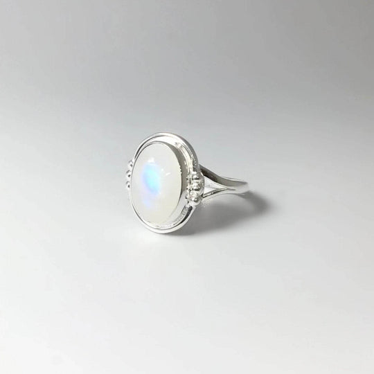 Rainbow Moonstone Ring - Rocks and Gems Canada