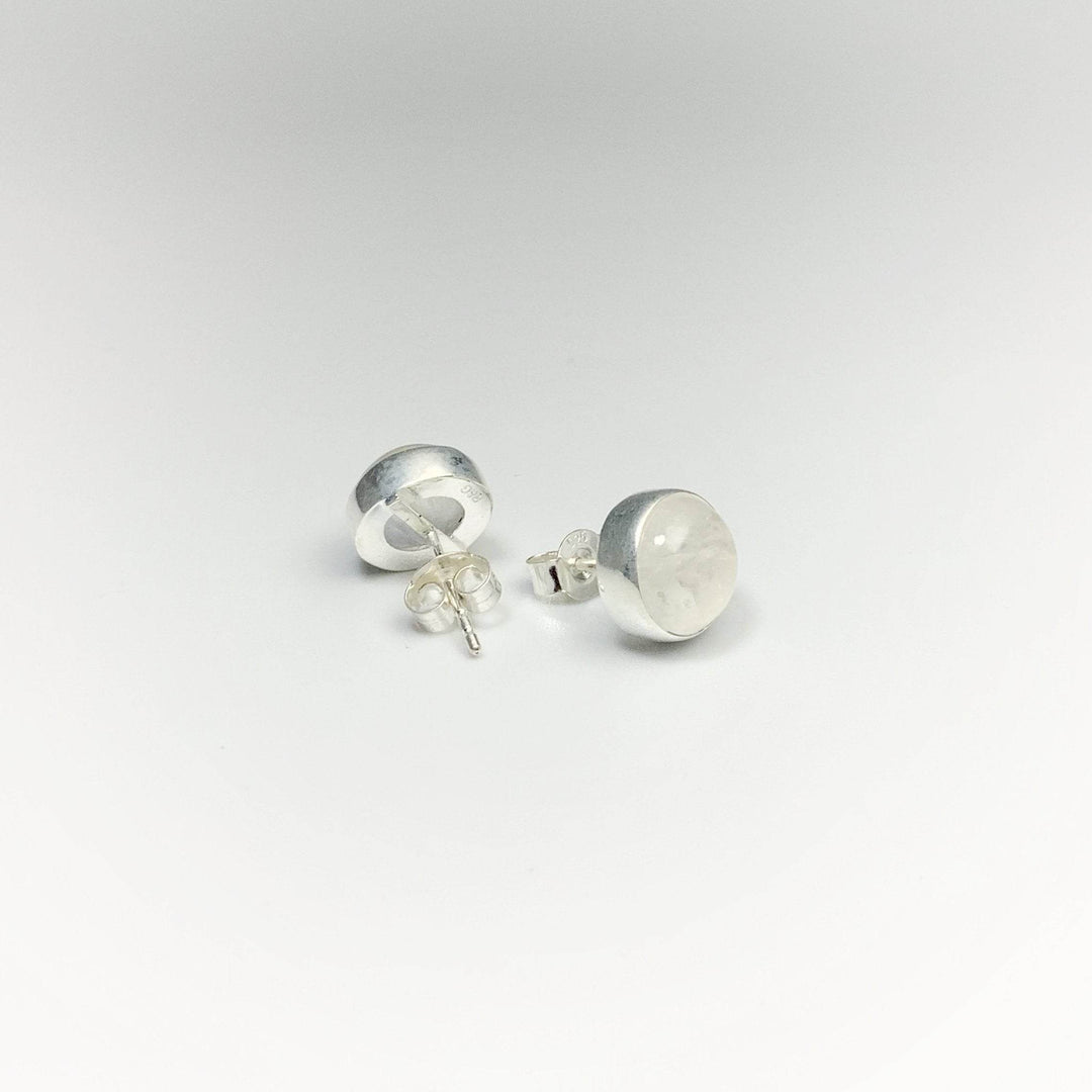 Rainbow Moonstone Stud Earrings - Rocks and Gems Canada