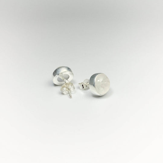 Rainbow Moonstone Stud Earrings - Rocks and Gems Canada
