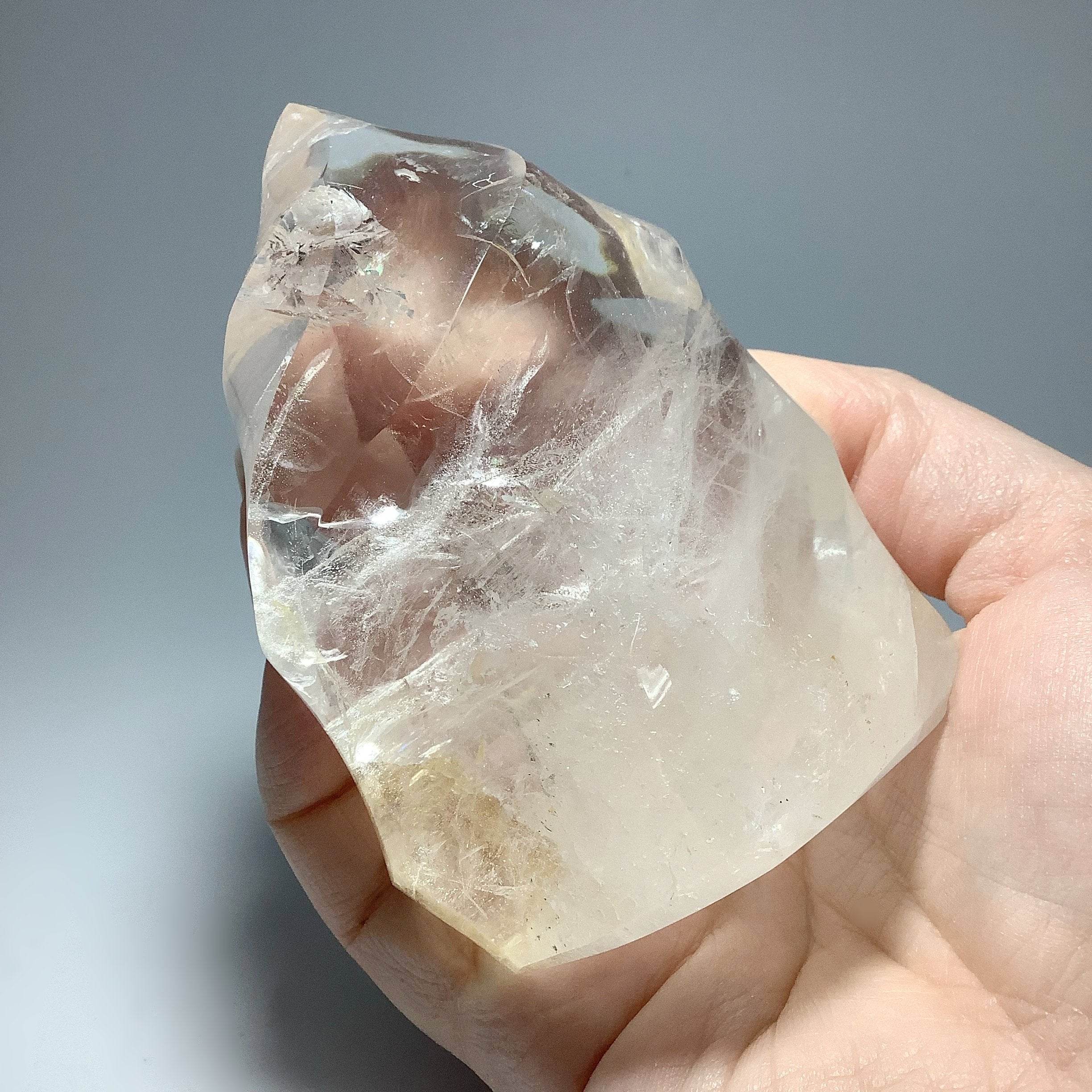 Carved Quartz with Hematoid Inclusions Flame - Rocks and Gems Canada
