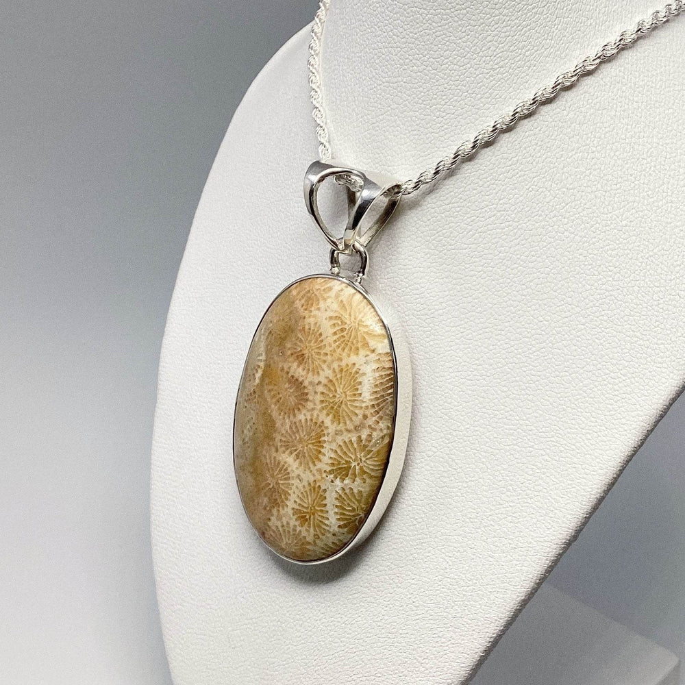Fossilized Coral Pendant - Rocks and Gems Canada