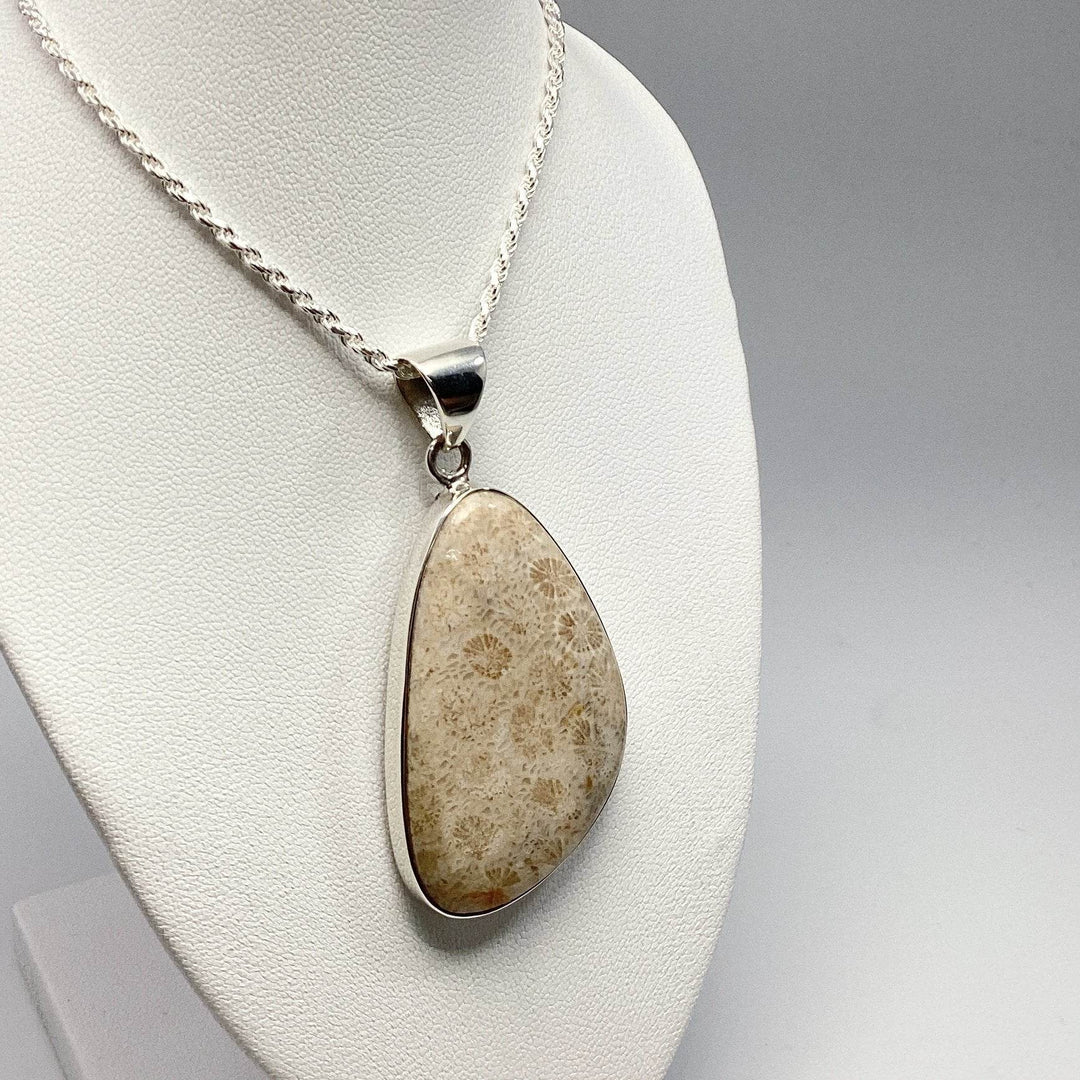 Fossilized Coral Pendant - Rocks and Gems Canada