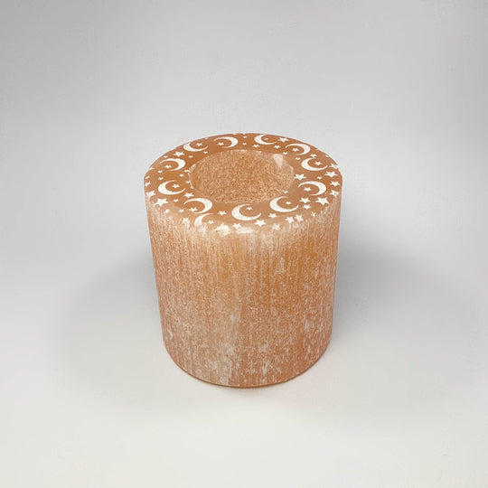Selenite Candle Holder - Rocks and Gems Canada