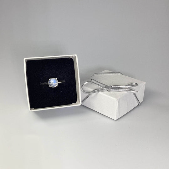 Rainbow Moonstone Ring - Rocks and Gems Canada