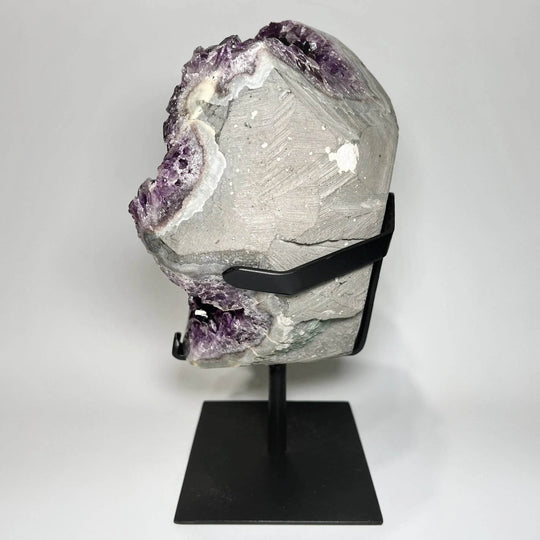 Large Amethyst Druze Cluster on Display Stand - Rocks and Gems Canada