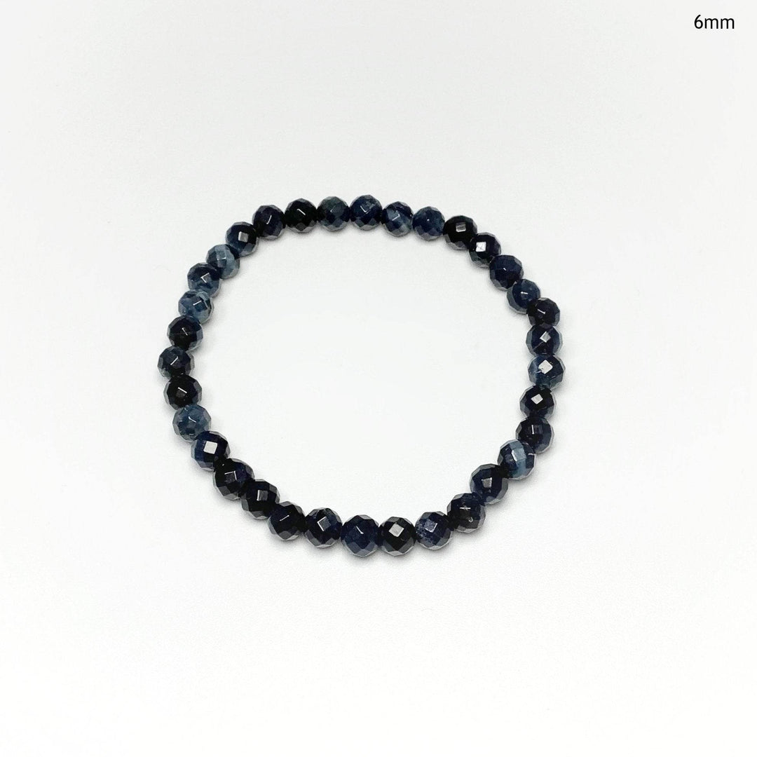 Blue Tiger Eye Faceted Beaded Bracelet - Rocks and Gems Canada
