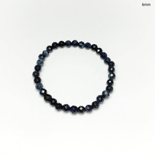 Blue Tiger Eye Faceted Beaded Bracelet - Rocks and Gems Canada