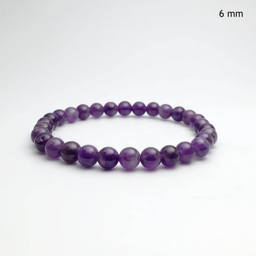 Amethyst Beaded Bracelet - Rocks and Gems Canada