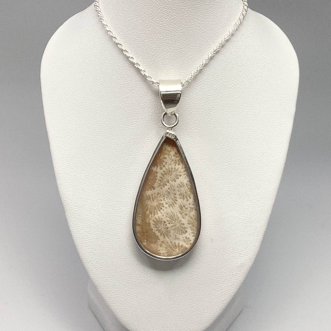 Fossilized Coral Pendant - Rocks and Gems Canada