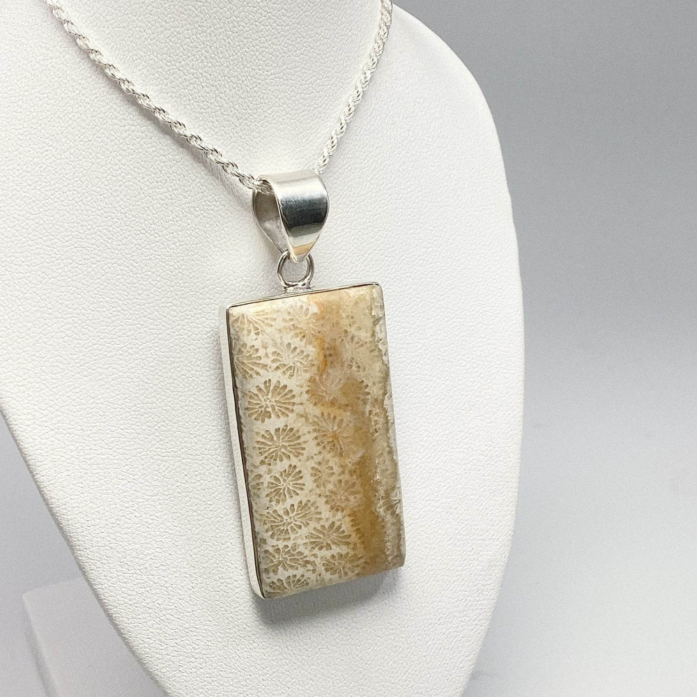 Fossilized Coral Pendant - Rocks and Gems Canada