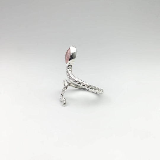 Rose Quartz Snake Ring - Rocks and Gems Canada