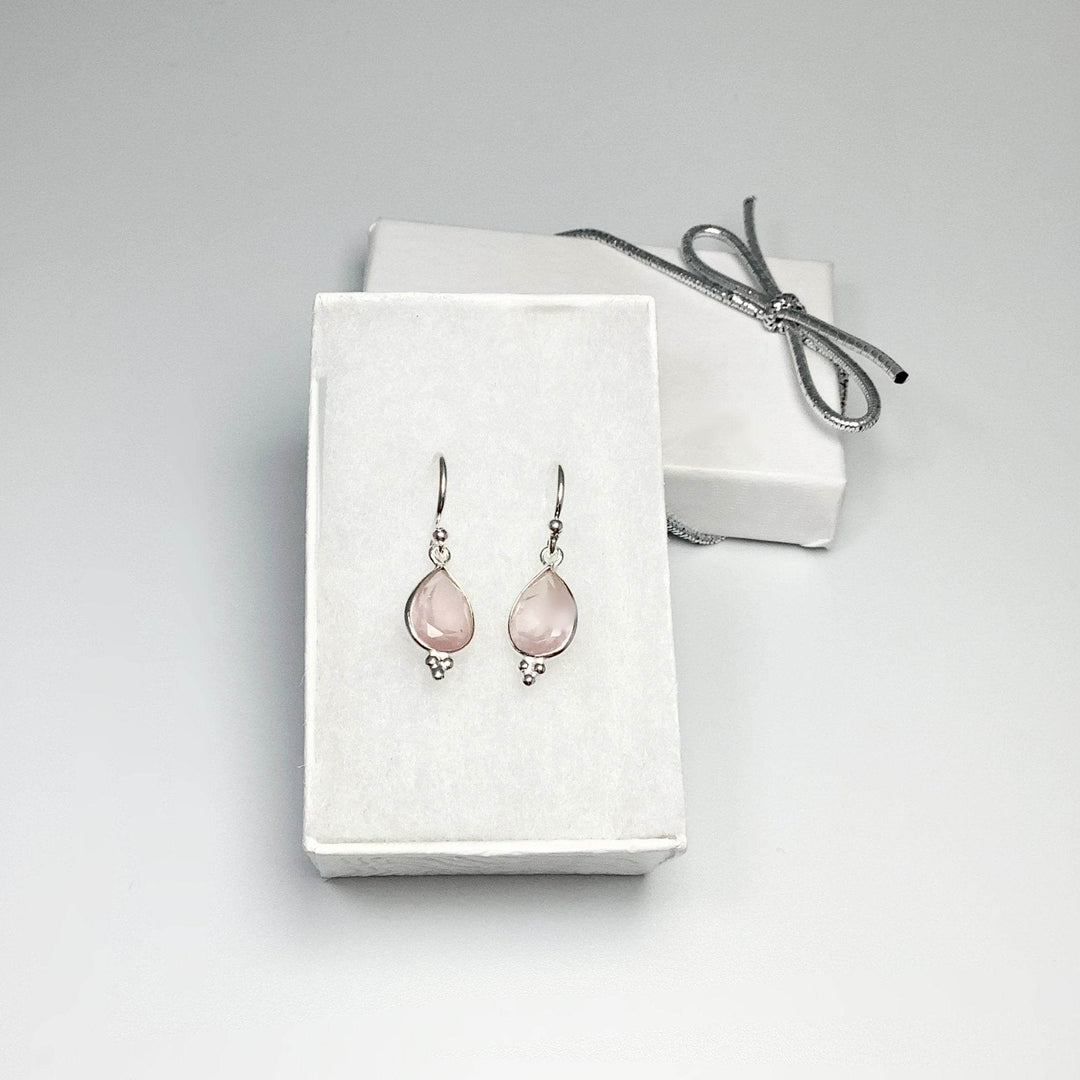 Rose Quartz Dangle Earrings - Rocks and Gems Canada