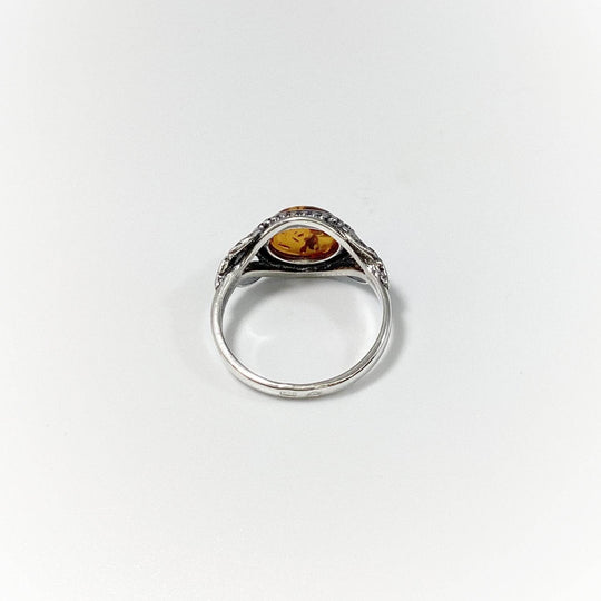 Cognac Amber Ring - Rocks and Gems Canada