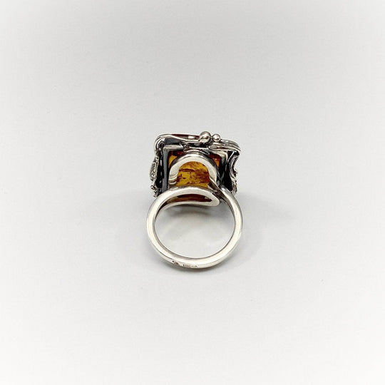 Cognac Amber Ring - Rocks and Gems Canada