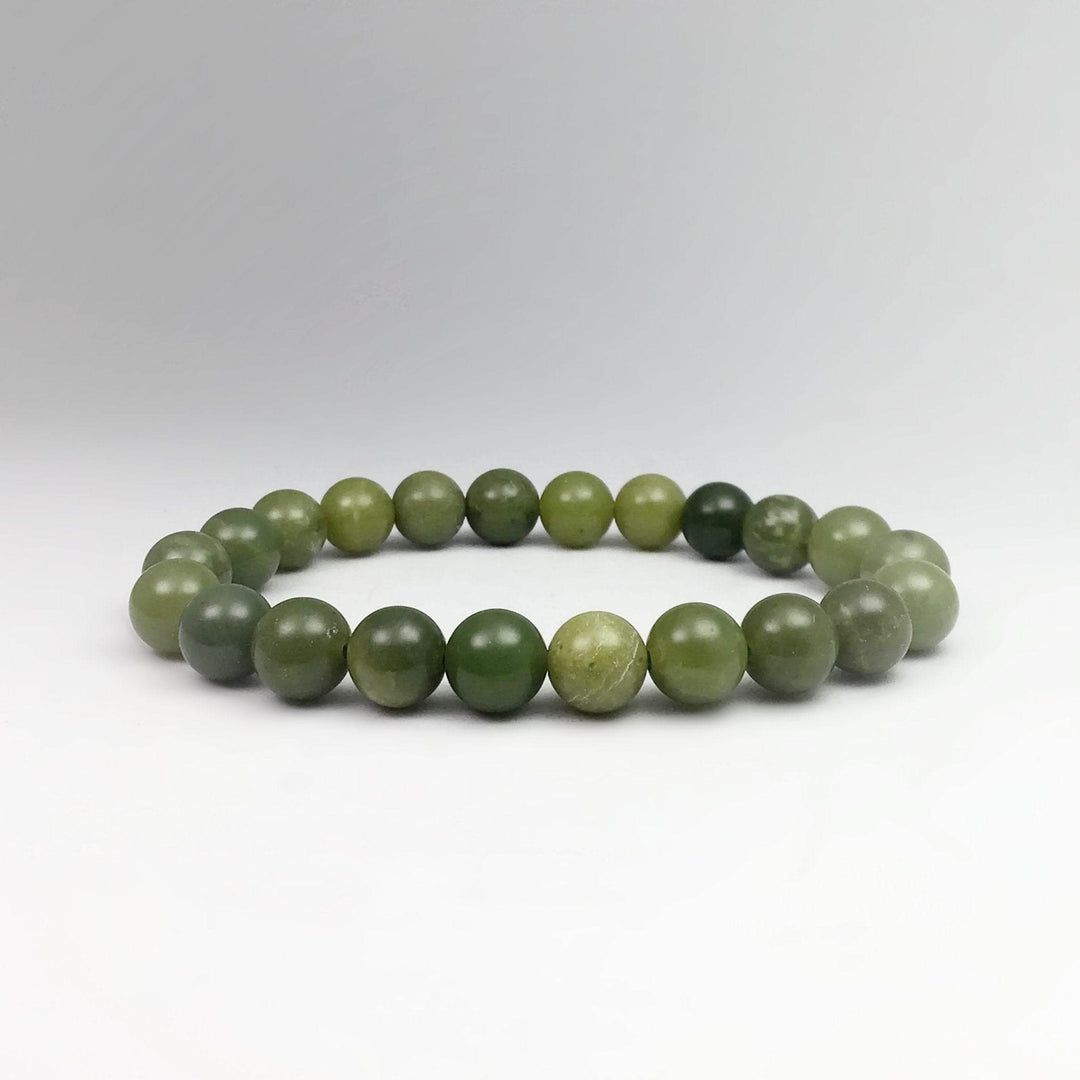 Mixed Green Canadian Jade Beaded Bracelet - Rocks and Gems Canada
