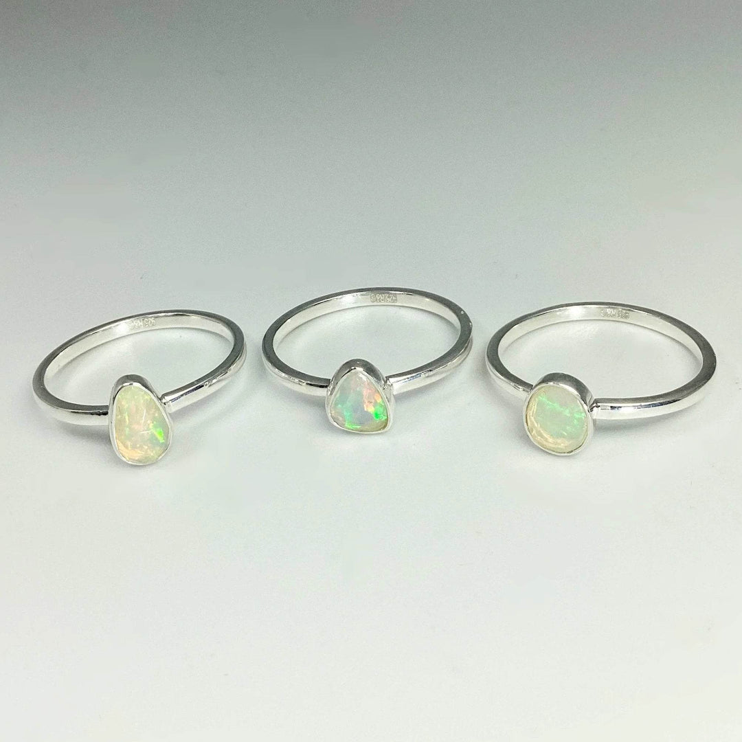 Faceted Ethiopian Fire Opal Ring - Rocks and Gems Canada