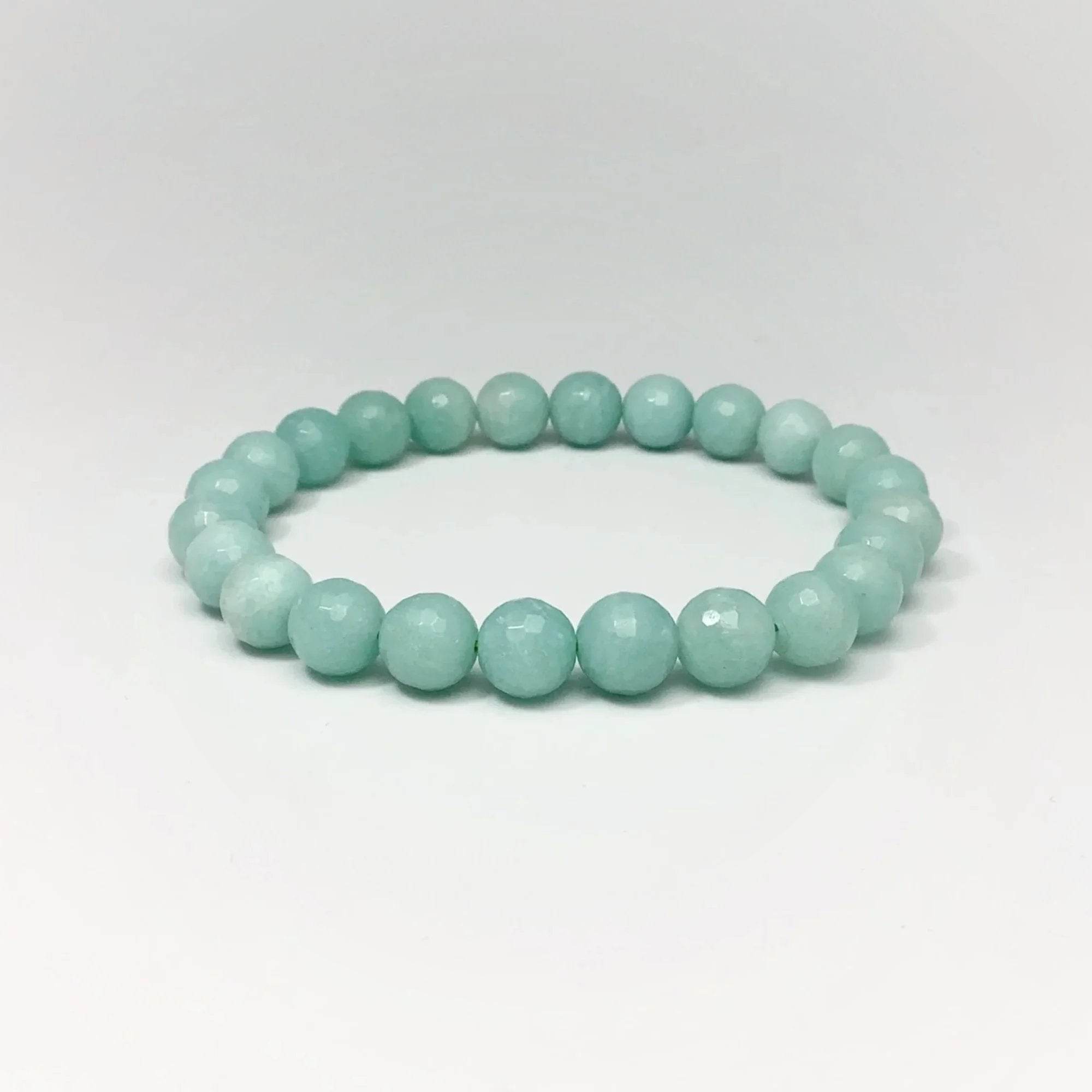 Amazonite Faceted Beaded Bracelet - Rocks and Gems Canada