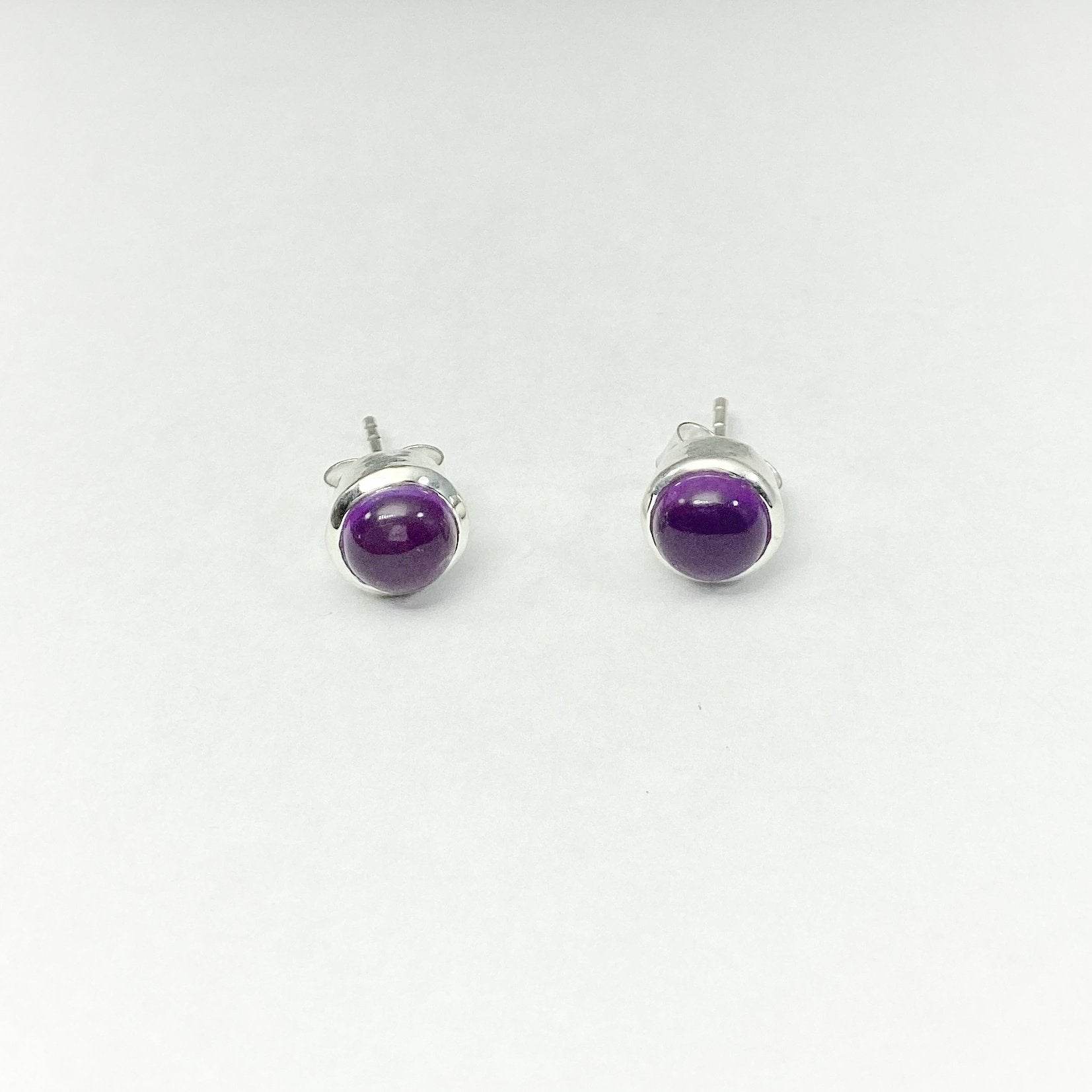 Amethyst Stud Earrings - Rocks and Gems Canada
