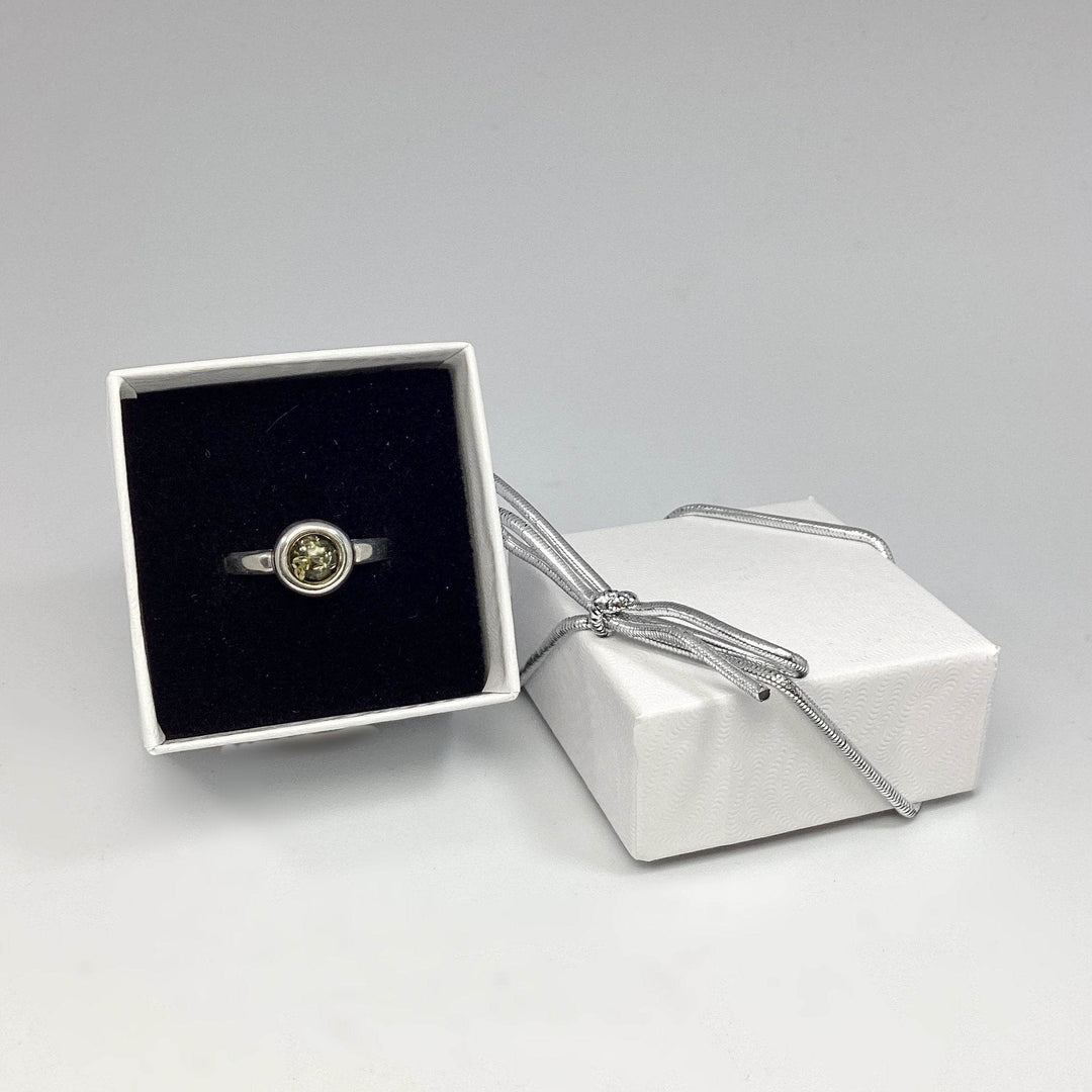 Green Amber Ring - Rocks and Gems Canada