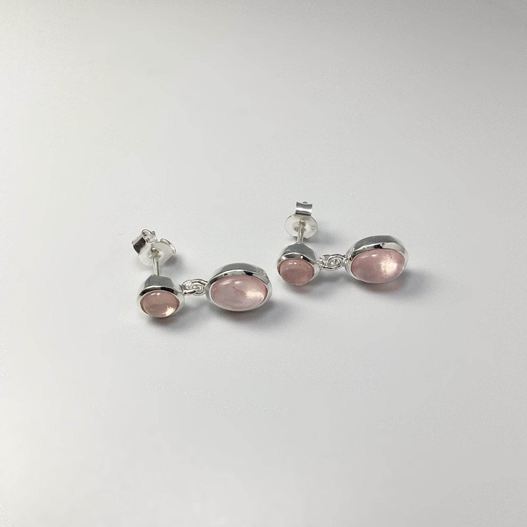 Rose Quartz Stud Earrings - Rocks and Gems Canada