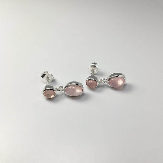 Rose Quartz Stud Earrings - Rocks and Gems Canada
