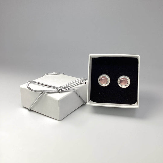 Rose Quartz Stud Earrings - Rocks and Gems Canada