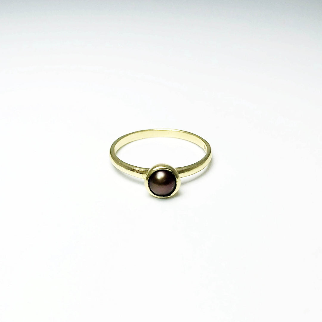Black Peacock Pearl Ring - Rocks and Gems Canada
