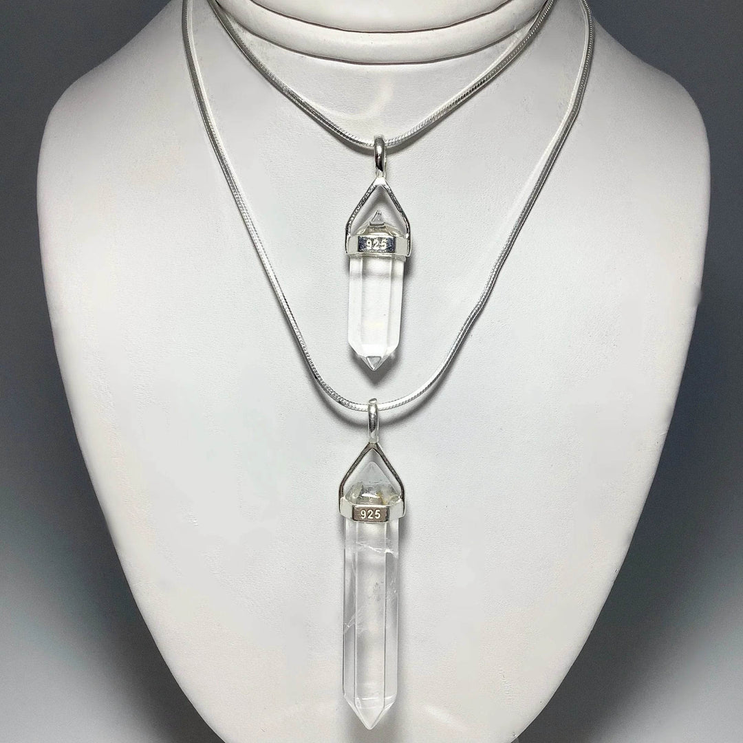 Quartz Double Terminated Point Pendant - Rocks and Gems Canada