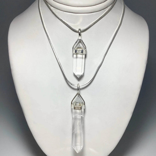 Quartz Double Terminated Point Pendant - Rocks and Gems Canada