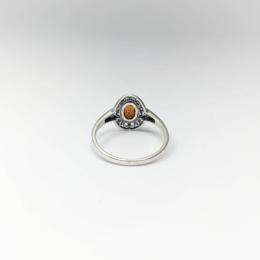 Cognac Amber Ring - Rocks and Gems Canada