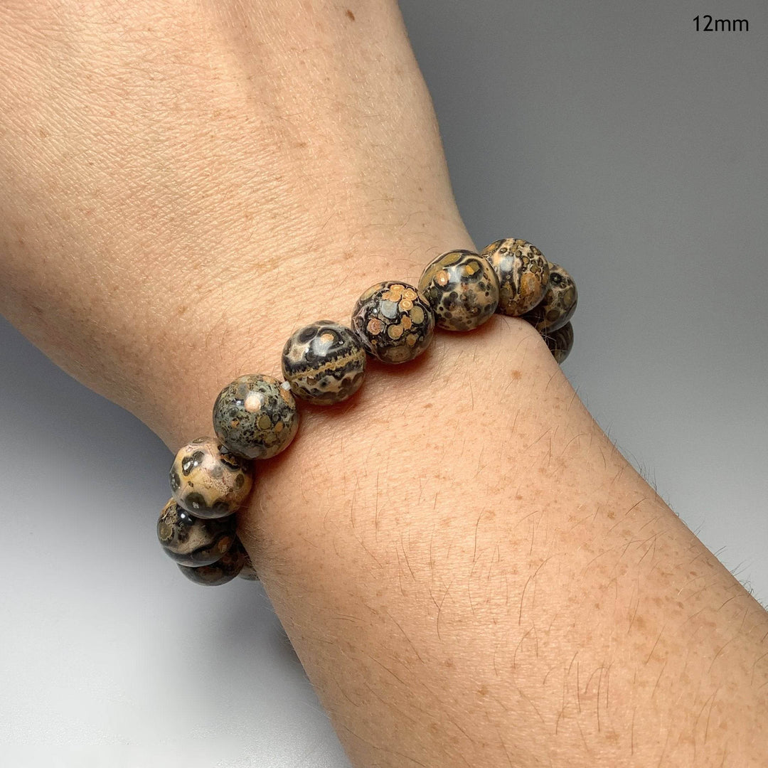 Orange Leopardskin Jasper Beaded Bracelet - Rocks and Gems Canada