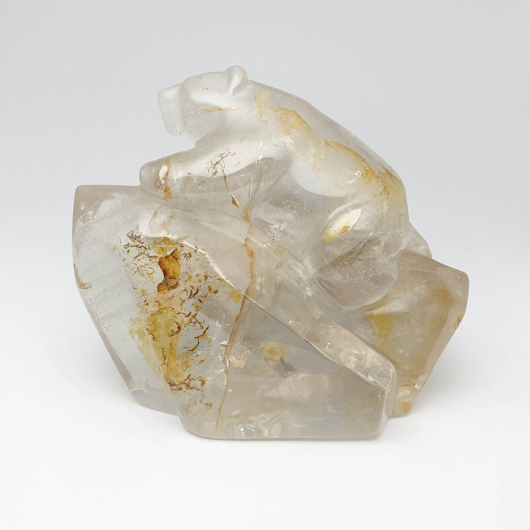 Hematoid Quartz Bear Carving - Rocks and Gems Canada